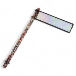 Mid 20th century glass wand kaleidoscope, the viewfinder with leaded glass panels, H28cm