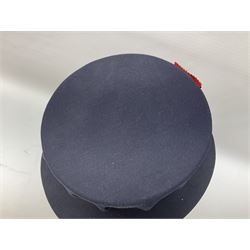 Elizabeth II Yeoman Warders (Beefeater) No.1 Undress blue uniform - comprising tunic bearing label Crown Military Uniforms H.M. Tower of London and bonnet by S. Patey (2) 