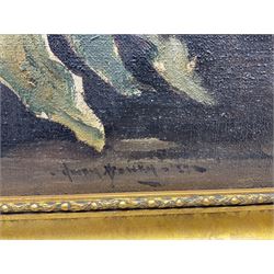 Owen Bowen (Staithes Group 1873-1967): Still Life of Flowers, oil on canvas signed 70cm x 90cm