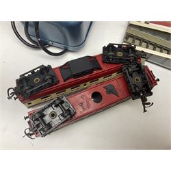 Tri-ang/Hornby '00' gauge - Princess Class 4-6-2 locomotive 'Princess Elizabeth' No.46201 with tender; Battle Space Turbo Car, boxed; four passenger coaches, buffet car, track cleaning car and eight wagons, all boxed; and various other accessories