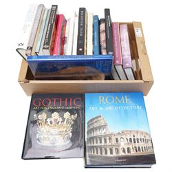 Art and Historical reference works in two boxes including Russmann, E - 'Egypyian Sculpture', Marks and Williamson (Eds) - Gothic Art for England 1400-1547', Konemann - 'Rome Art and Architecture' etc