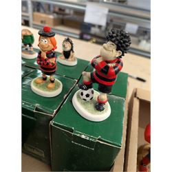 Ten Robert Harrod The Beano Dandy Collection figures including Minnie The Minx, Gnasher, Wilfred and Sydney, all boxed