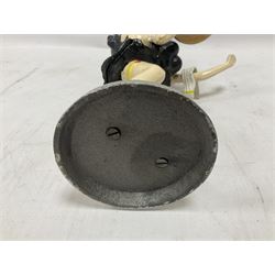 Cast metal Betty Boop, holding a waitress tray, H30cm