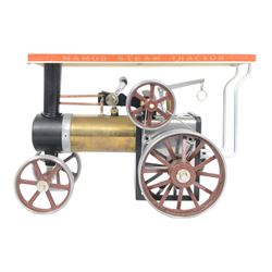 Mamod Steam Tractor TE1A, in Brown/Gold colourway, boxed