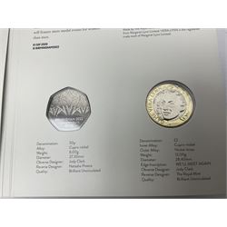 The Royal Mint United Kingdom 2022 brilliant uncirculated annual coin set, in card folder
