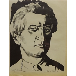  Jacob Kramer (Russian 1892 - 1962): 'Self Portrait', limited edition lithograph No. 4/30 signed titled and dated 1949,  53cm x 40.5cm  