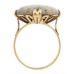 Gold single stone opal ring, opal approx 10.45 carat