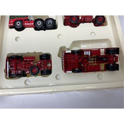 Corgi Eddie Stobart - two limited edition Hauliers of Renown sets; CC99203 Edward Stobart 1954-2011 Commemorative Set; and CC99202 1970-2010 40th Anniversary Set; both boxed (2)