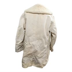 Swedish army field coat, M1909, with a sheepskin lining White 