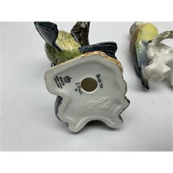 Eight Karl Ens bird figures, together with Mack blue tit and one other