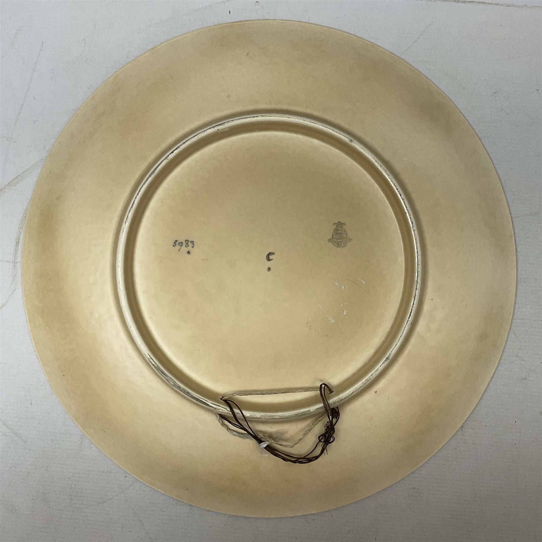 Charlotte Rhead for Crown Ducal, 'Ankara' design charger, pattern 5893, D44cm