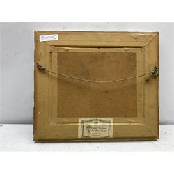 Paul Lemasson (French 1897-1971): The Arrival of the Travelling Zoo, oil on board signed 21cm x 26cm