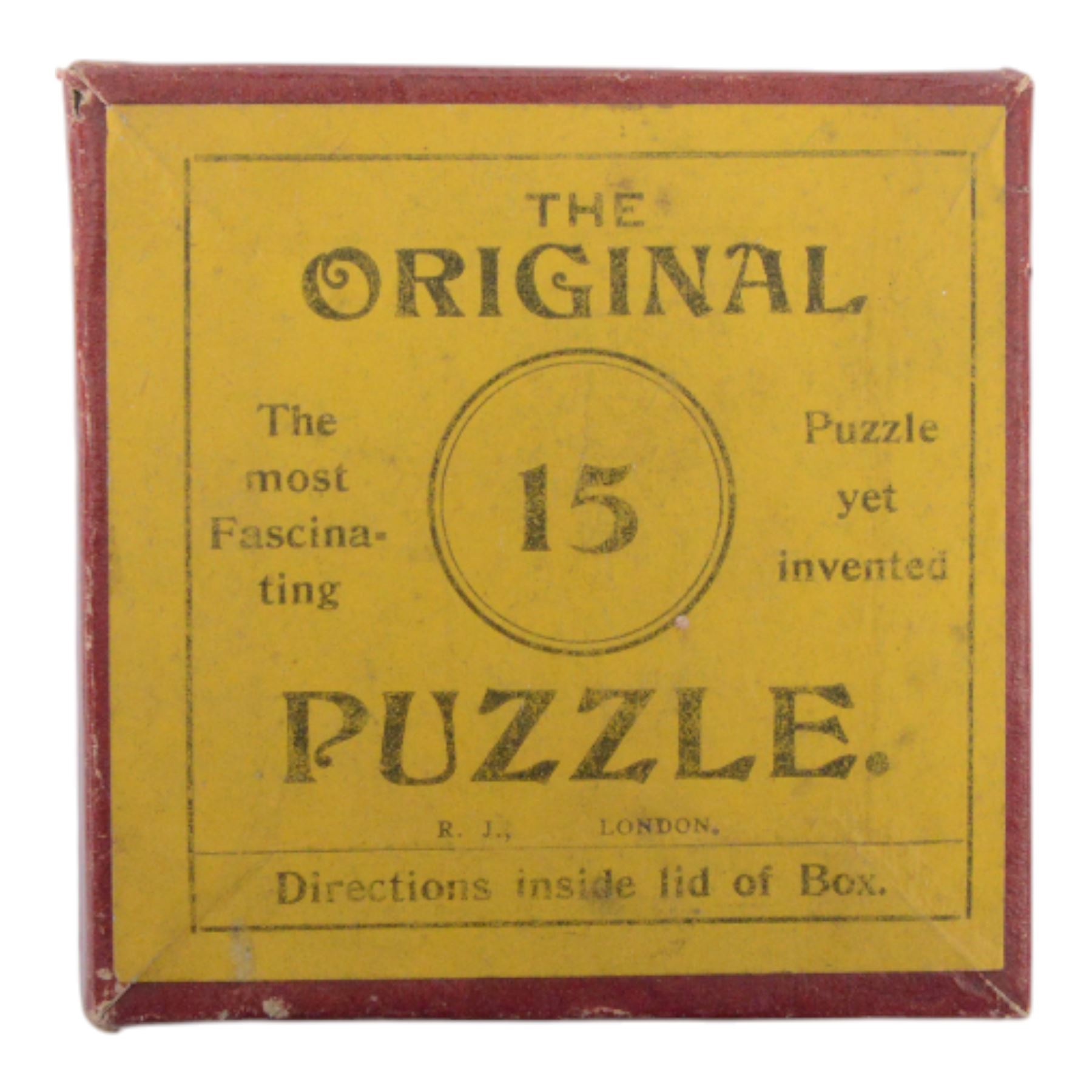 Early 20th century and later puzzles and games, including Bikee, 'A Novel and Very Amusing Game', by C.W. Faulkner & Co, Multum-In-Parvo Puzzle by RJ London, The Original 15 Puzzle by RJ London, The Chinese Zig-Zag 'A Wonderful and Extraordinary Puzzle', The Subway Puzzle by R Journet London, etc, all in glazed wooden display case