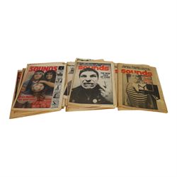 1980s 'Sounds' music magazines, approximately two-hundred and seventy spanning the years 1980-1986