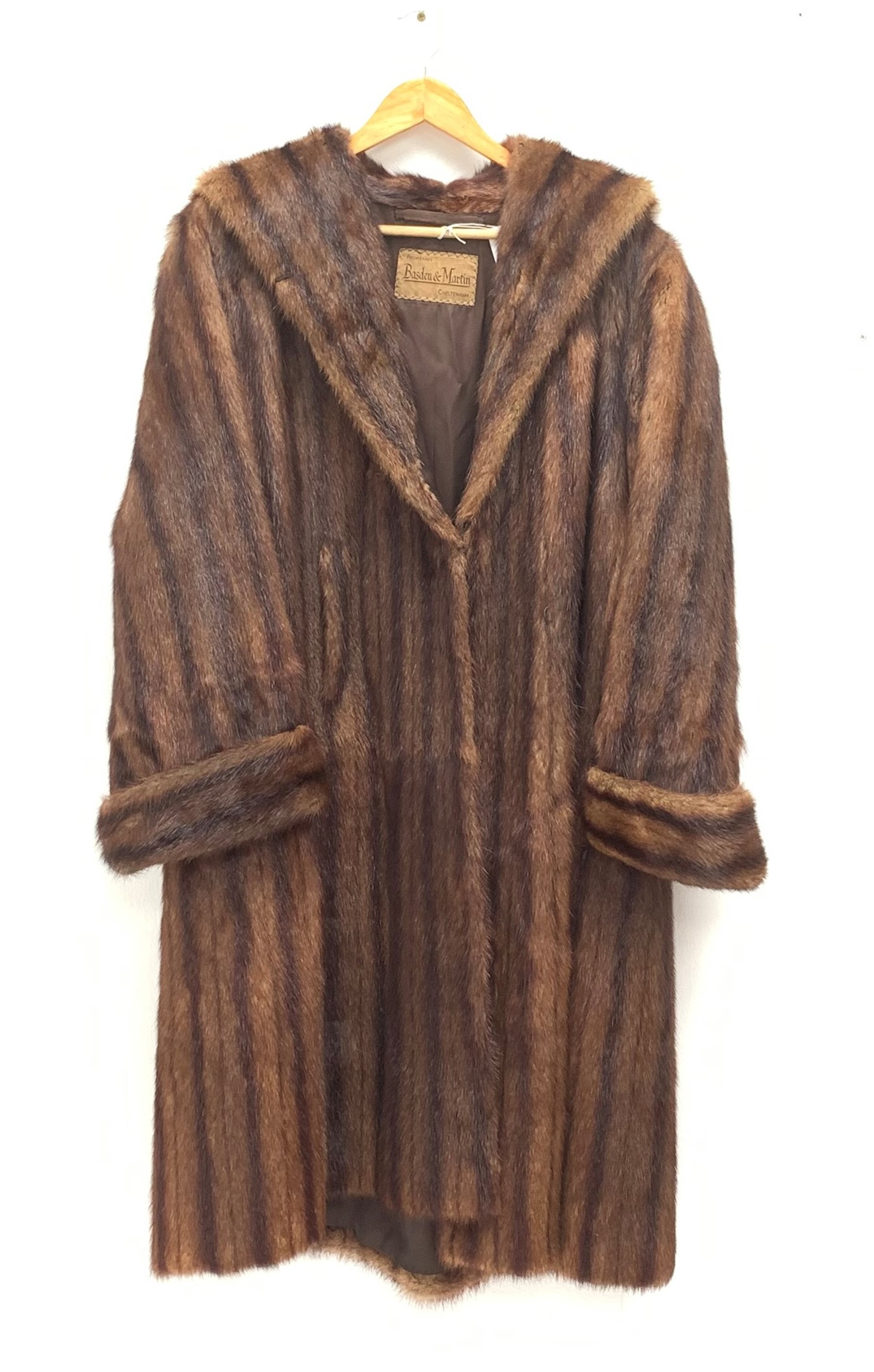 A lined Musquash fur coat Decorative Antiques & Collectors Sale