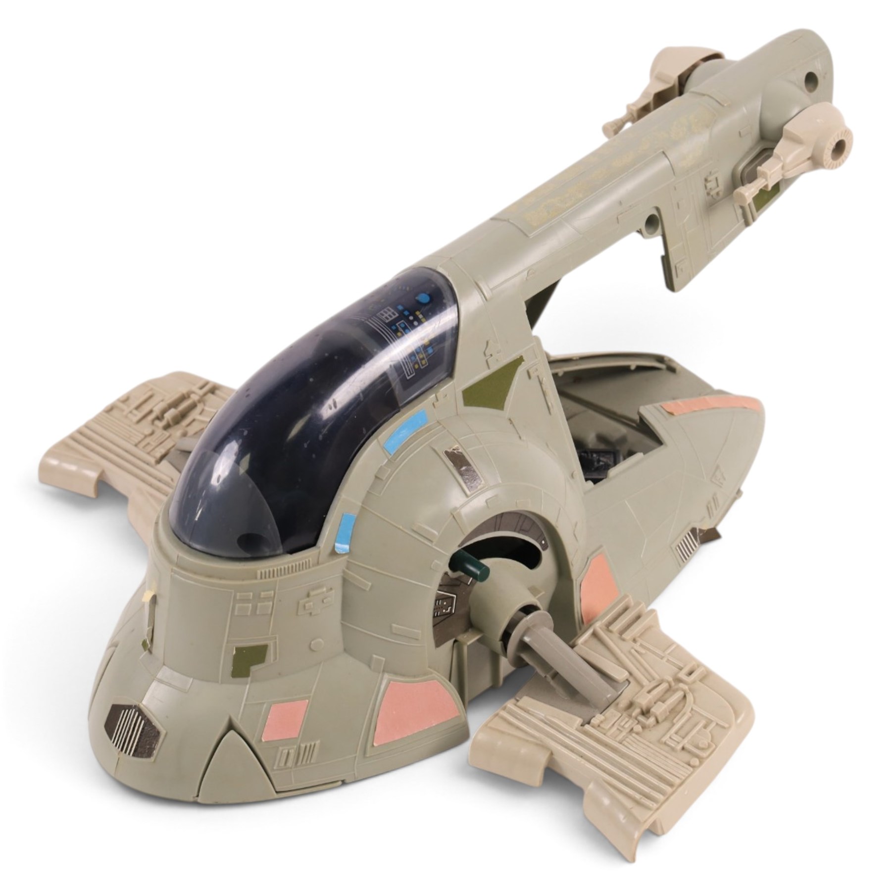 Collection of Kenner/Palitoy Star Wars vehicles, including Tie Interceptor, Battle Damaged X-Wing, Snow Speeder, Darth Vader's Tie Fighter, Tie Fighter, Rebel Transport and Slave I 