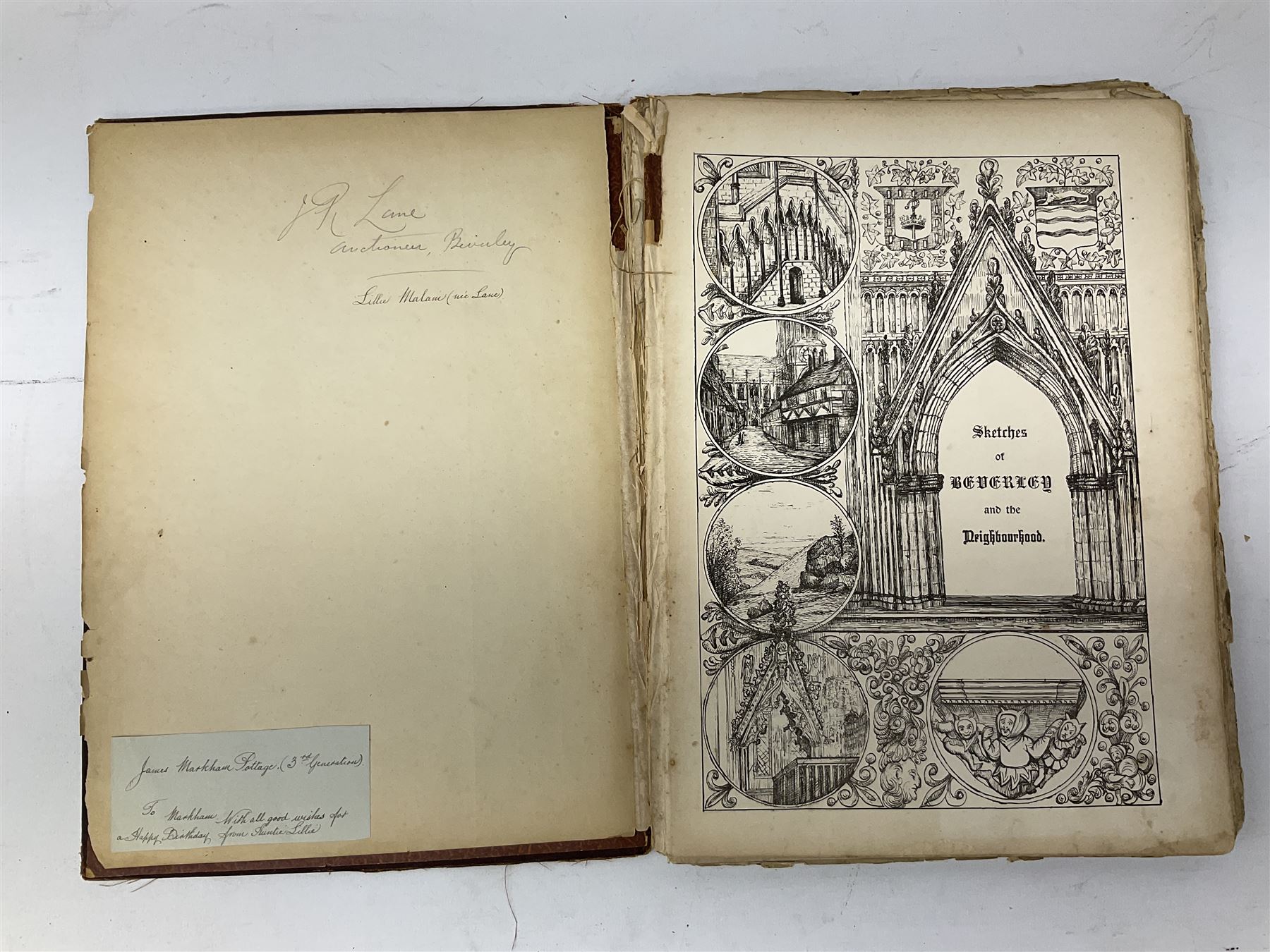 Lutyens & Abercrombie: A Plan for the City and County of Kingston upon Hull. 1945 with dustjacket; disbound copy of Sketches of Beverley and the Neighbourhood Ndc1882; and Jackson's Handbook for Tourists in Yorkshire and the Complete History of the County. 1891 (3)