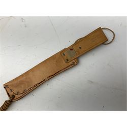 German Original Puma-Bowie knife, with maker's name and number 6396 to the 16.5cm blade, stamped number 73373 to the guard, antler grip, in original hard plastic case with brown leather sheath, also marked Puma
