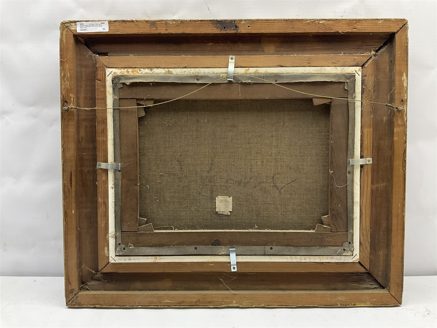 Samuel Joseph Clark (British 1834-1912): Sheep in Landscape, oil on canvas signed 29cm x 38cm