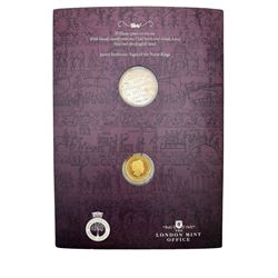 The London Mint Office '1066 The Battle of Hastings' collection including Queen Elizabeth II Gibraltar 2016 9ct gold ten gram double crown coin, housed in card folder with certificates 