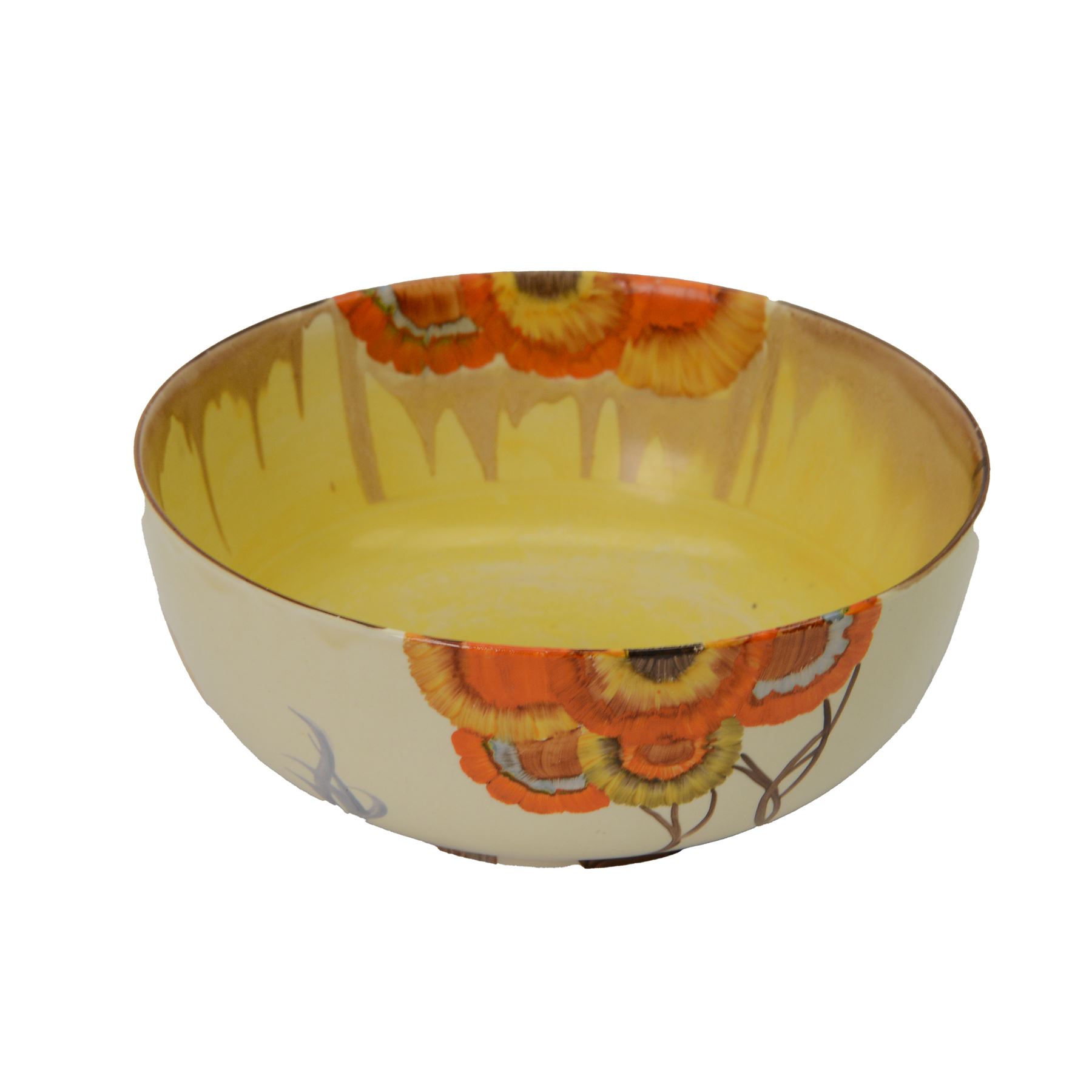 Clarice Cliff Bizarre Rhodanthe pattern bowl, D21cm