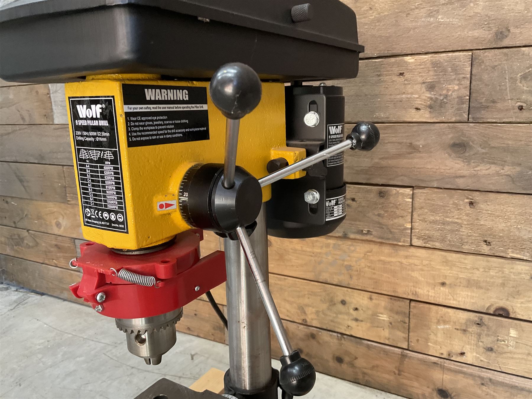 Wolf - bench mounted 9 speed pillar drill