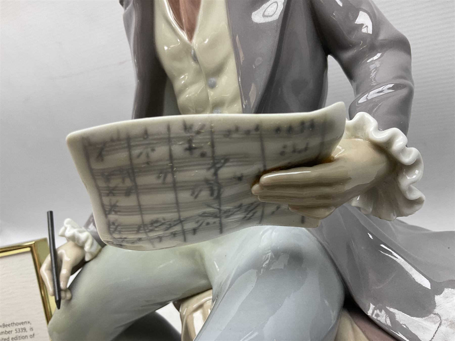 Lladro figure, Beethoven, limited edition 246/3000, Sculpted by Salvador Furio, no 5339, with original box year issued 1985, year retired 1993, H34cm