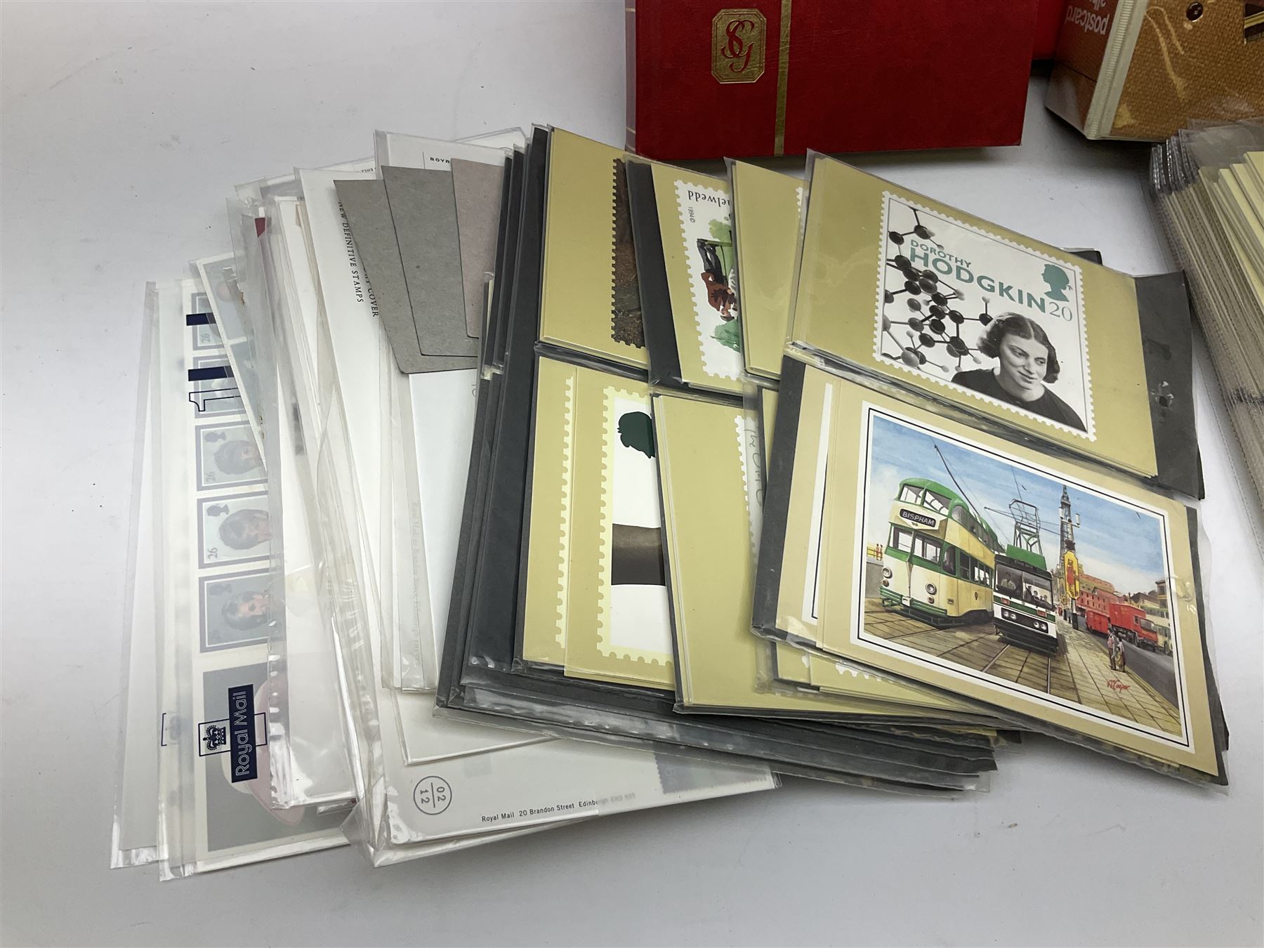 First day covers, PHQ cards and stamps, including small number of mint Queen Elizabeth II stamps, Elizabeth and Philip Diamond Wedding Anniversary 2007 Gibraltar two pound coin cover etc, in one box