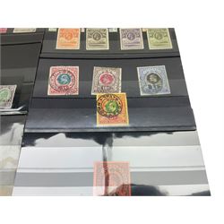 Transvaal King Edward VII 1903 five pounds with 'registered' cancel, Natal King Edward VII 1908/9 one pound, Basutoland King George V 1933 set of ten to ten shillings and other stamps with specimen overprints etc