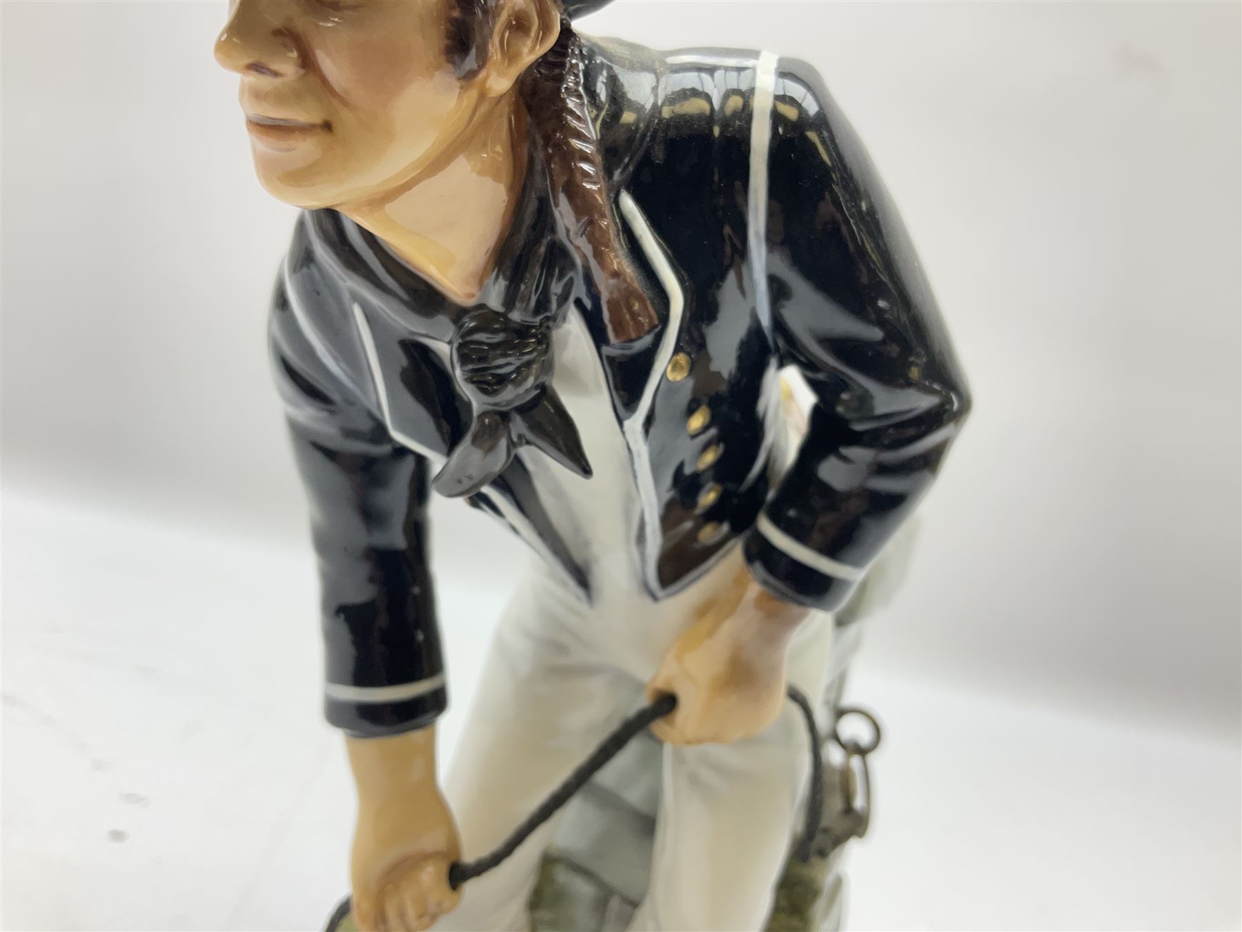 Michael J Sutty limited edition Seaman figure from the Trafalgar Period (1805), 93/250, from the British Naval Figures series, H21cm