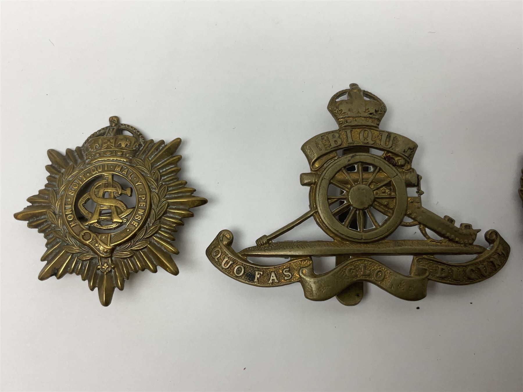 Twenty-seven military metal cap badges including Royal tank Corps, Reconnaissance Corps, Royal Armoured Corps, Royal Corps of Signals, Womens Army Auxiliary Corps, Queen Mary's Army Auxiliary Corps, Auxiliary Territorial Service,  Royal Engineers, REME, Army physical Training Corps etc 