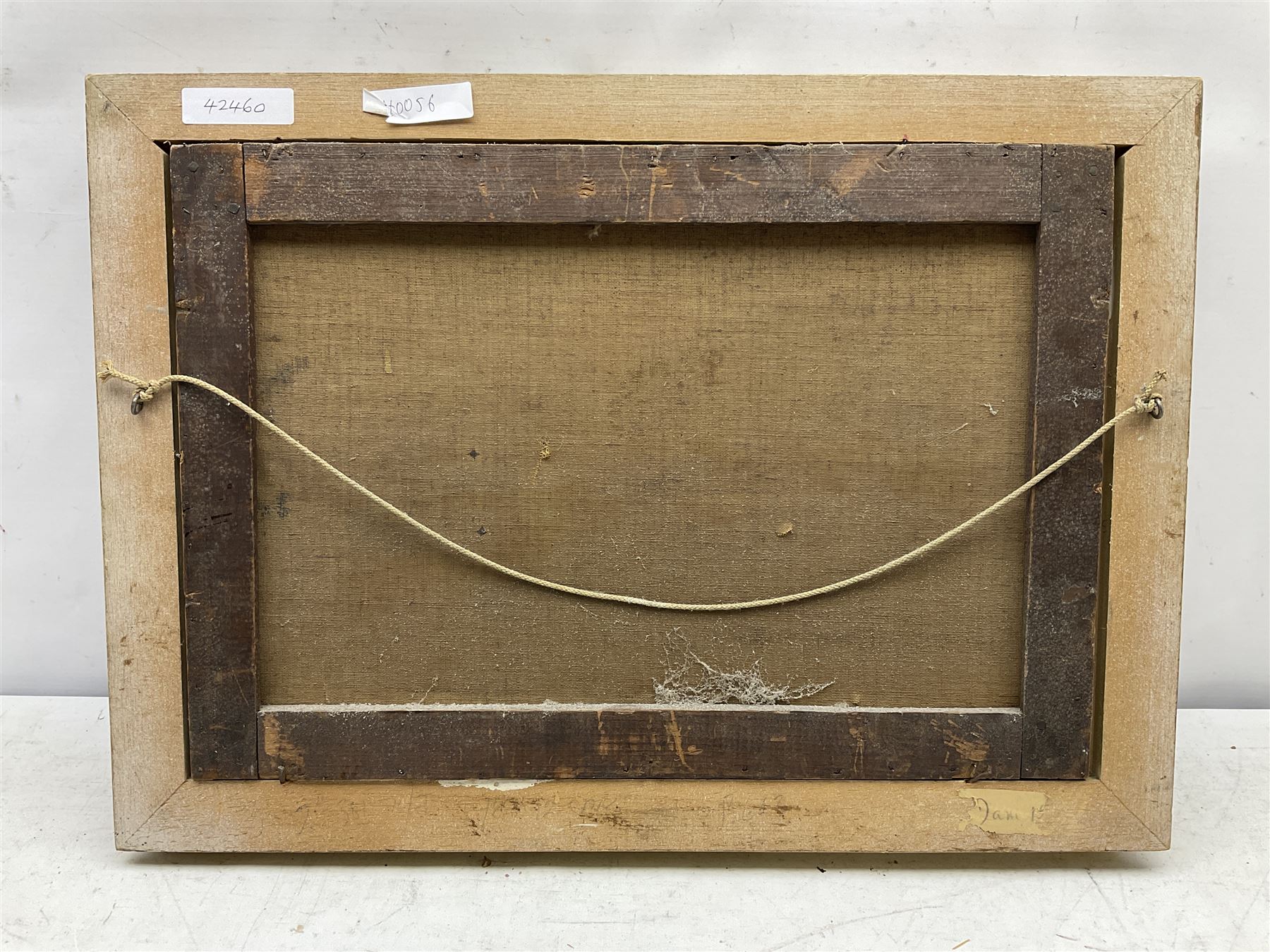 E Van Dam (Dutch late 19th century): Snowy Landscape with Figures and Windmills, oil on canvas signed and dated 1894, 30cm x 45cm