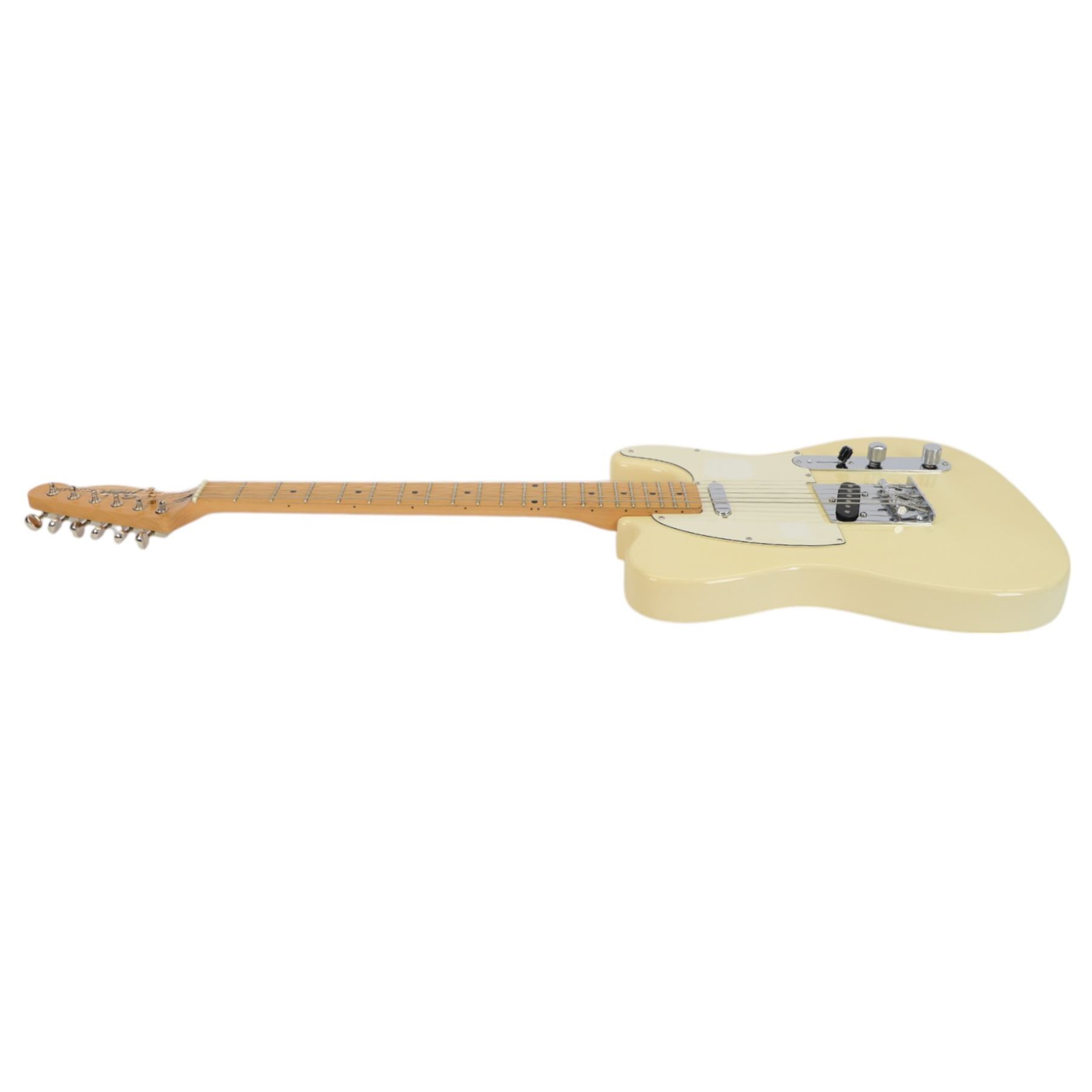 2004 Fender Telecaster electric guitar, with cream body, made in Corona California USA, L97cm