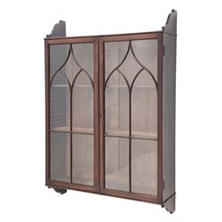 Georgian mahogany Gothic wall hanging ca
