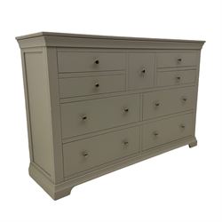 Cotswold Company - grey finish nine drawer chest 