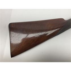 19th century single barrel percussion shotgun, approximately 14-bore, in partially refinished condition, with 76cm (30