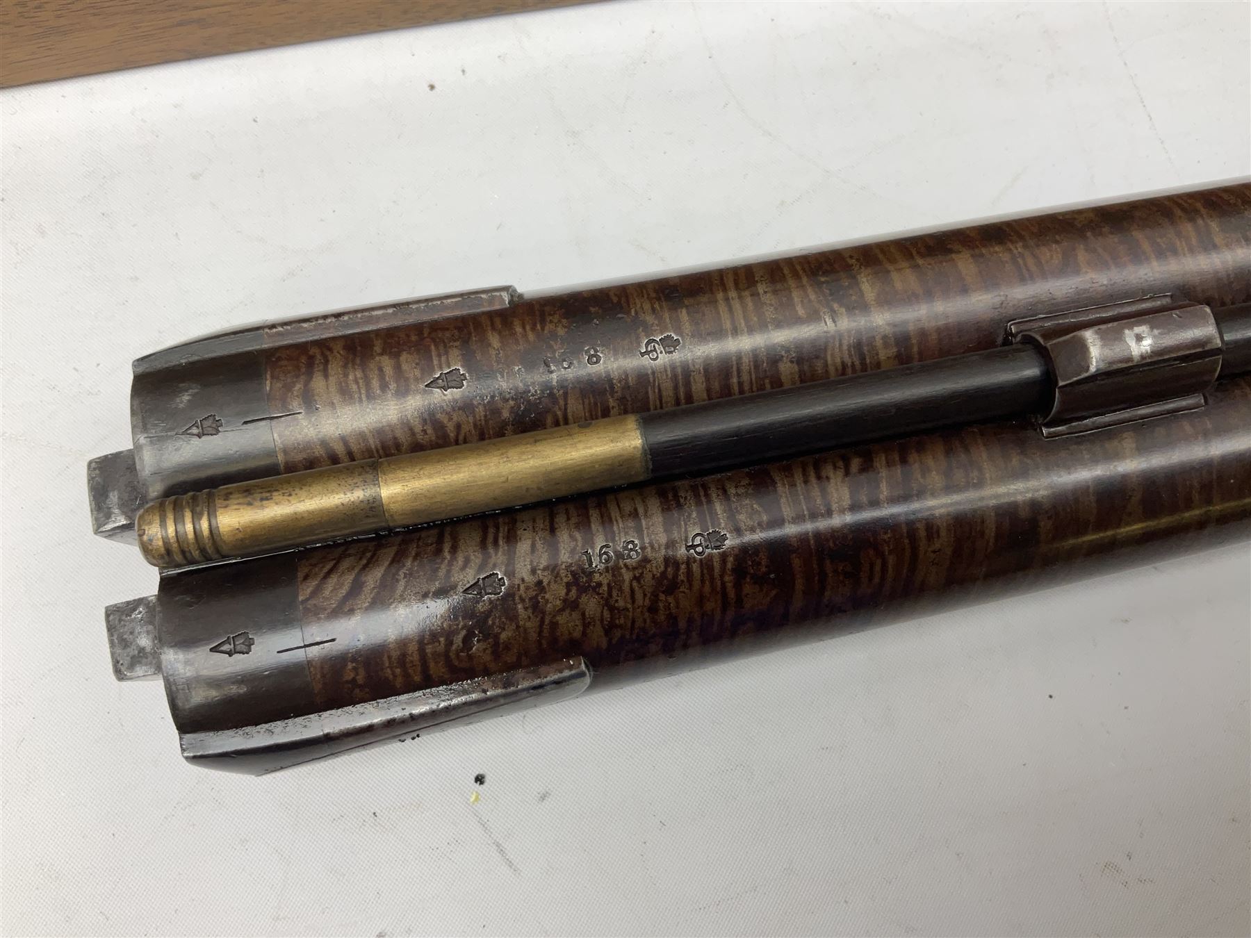 William Ling of London 15-bore double barrel side-by-side percussion shotgun, No.168, the 74cm (29