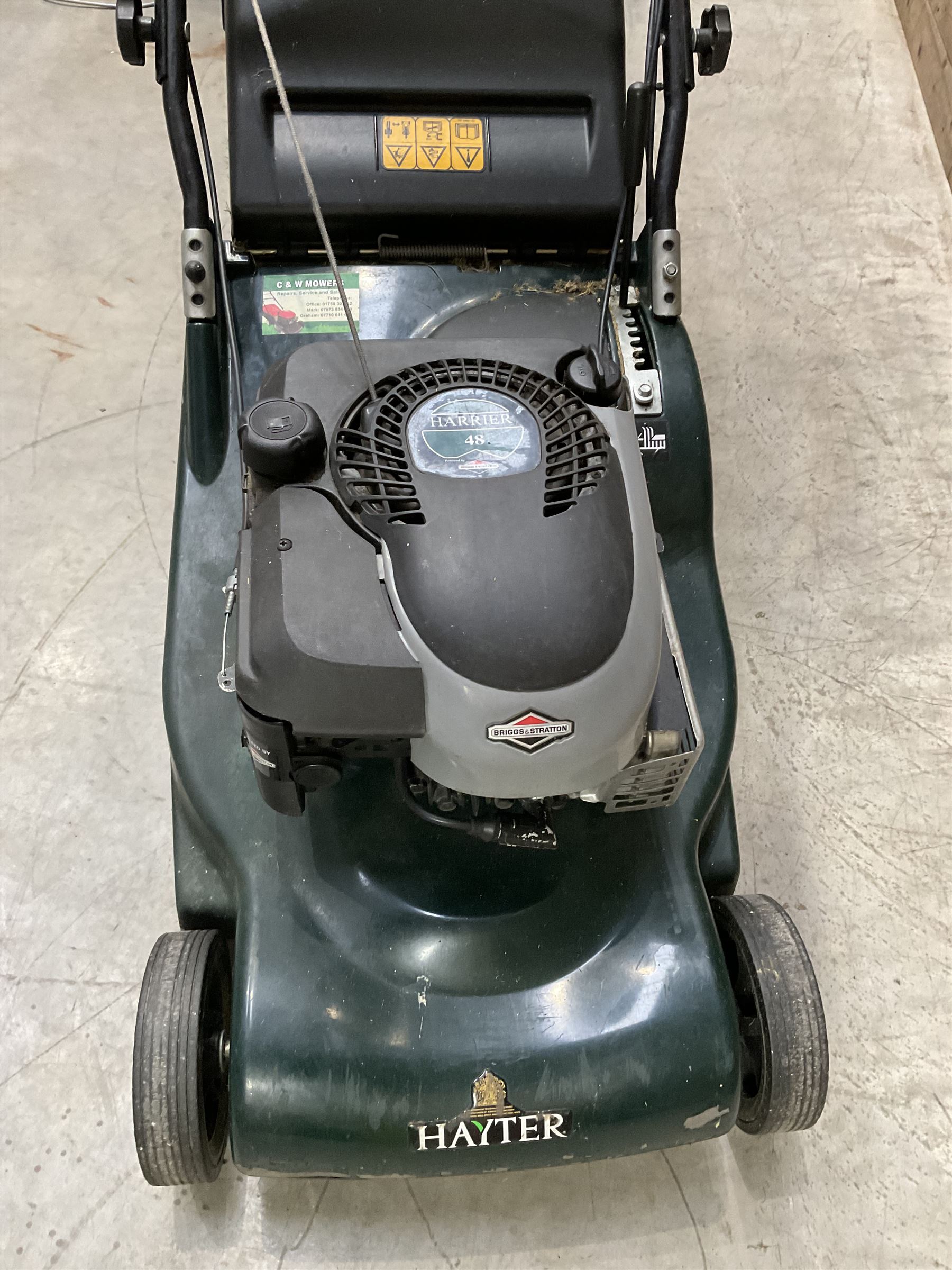 Hayter Harrier 48 lawnmower 