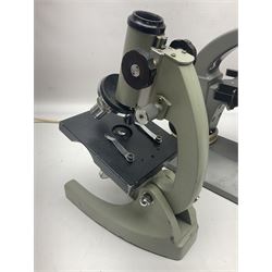 Four microscopes, comprising C Baker London Vickers, Back Diamax no 40956, Opax ABF no 232733 and one other 