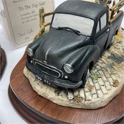 Two Border Fine Arts figure groups, comprising Black faced Ewe & Border Collie no B104 by Ray Ayres and To The Tup Sale, no JH72 limited edition 383/1850, both on wooden base, one with certificate