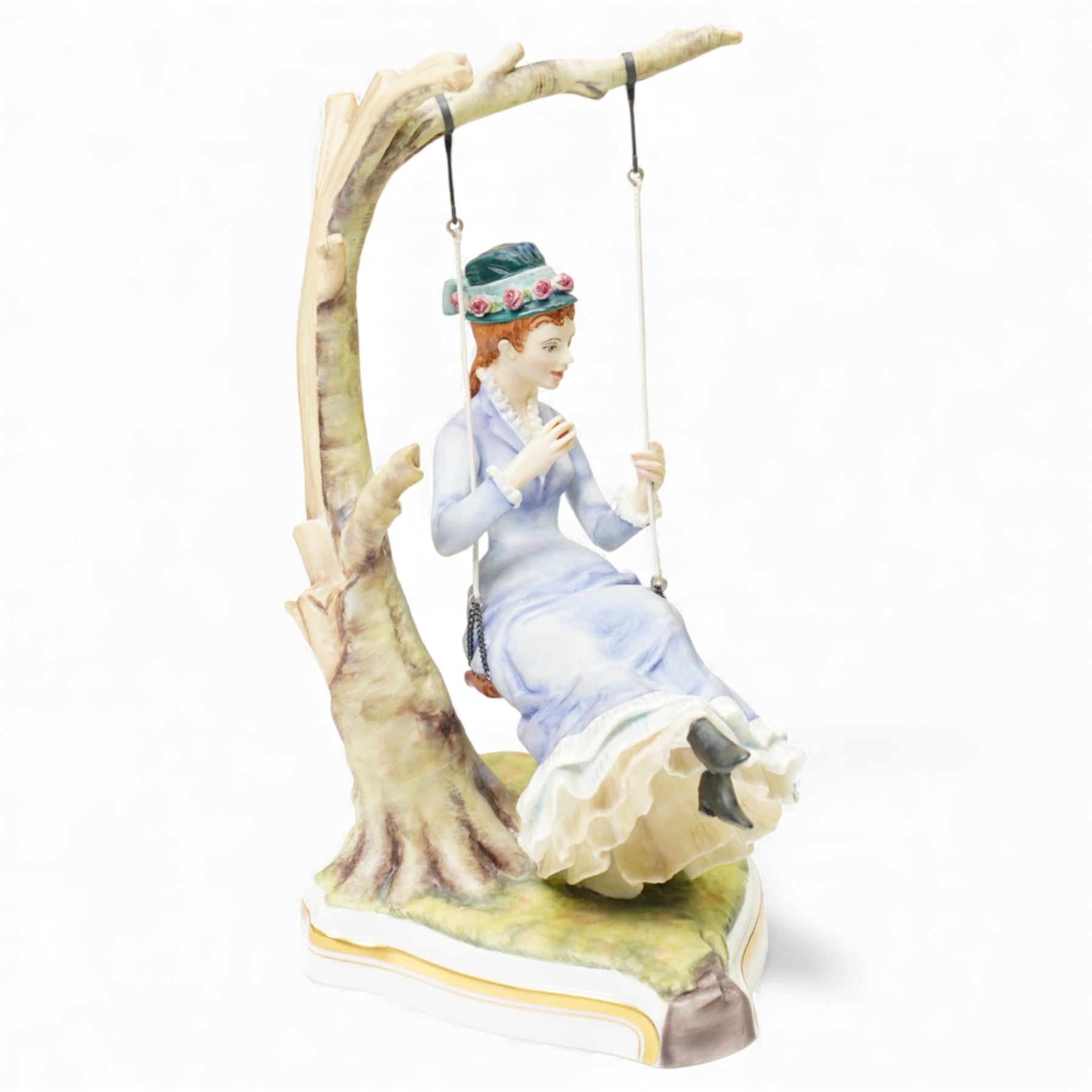 Collection of twenty Royal Worcester 'Victorian Series' figures modelled by Ronald and Ruth Esther Van Ruyckevelt including Tea Party, Picnic, Charlotte and Jane, Alice and others, mostly boxed and with certificates (20)