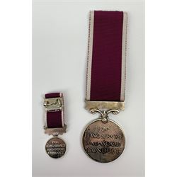 Queen Elizabeth II medal for Long Service and Good Conduct, awarded to '24312152 SGT J WILLOUGHBY RAMC', with unnamed miniature