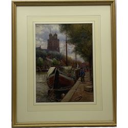 John Dobby Walker (British 1863-1925): The Grote Kerk Dordrecht Netherlands, watercolour signed 37cm x 27cm
