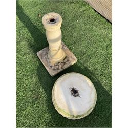 Cast stone two section bird bath - THIS LOT IS TO BE COLLECTED BY APPOINTMENT FROM DUGGLEBY STORAGE, GREAT HILL, EASTFIELD, SCARBOROUGH, YO11 3TX