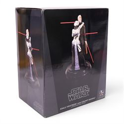Gentle Giant limited edition Asajj Ventress and Count Dooku statue, boxed with certificate of authenticity