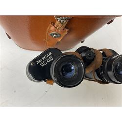 Quantity of binoculars for spares and repair, to include Cogswell & Harrison Primic 8x30, Prinz 8x30, Telstar 35x60, Zeiss Wetzland 8x40 etc