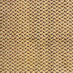 North West Persian Arak hand-knotted carpet, ivory ground densely decorated with an all-over diagonal boteh lattice design within a madder red main border of stylized rosettes and botehs between multiple narrow floral guard stripes