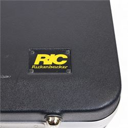 Rickenbacker model no. 360 six string electric guitar, in midnight blue finish, serial no. 33793 made in USA, circa 2017, in Rickenbacker fitted hard case with plush black interior, guitar L100cm