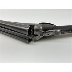 Charles Boswell 12-bore side-by-side double barrel box-lock non-ejector sporting gun, with 71.5cm sleeved barrels, thumb safety, walnut stock with chequered grip and fore-end, serial no.12720, L112.5cm overall SHOTGUN CERTIFICATE REQUIRED