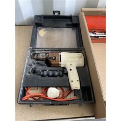 Socket set, vintage Black and Decker electric drill, scissors, hand crank drill, metal files and other  - THIS LOT IS TO BE COLLECTED BY APPOINTMENT FROM DUGGLEBY STORAGE, GREAT HILL, EASTFIELD, SCARBOROUGH, YO11 3TX